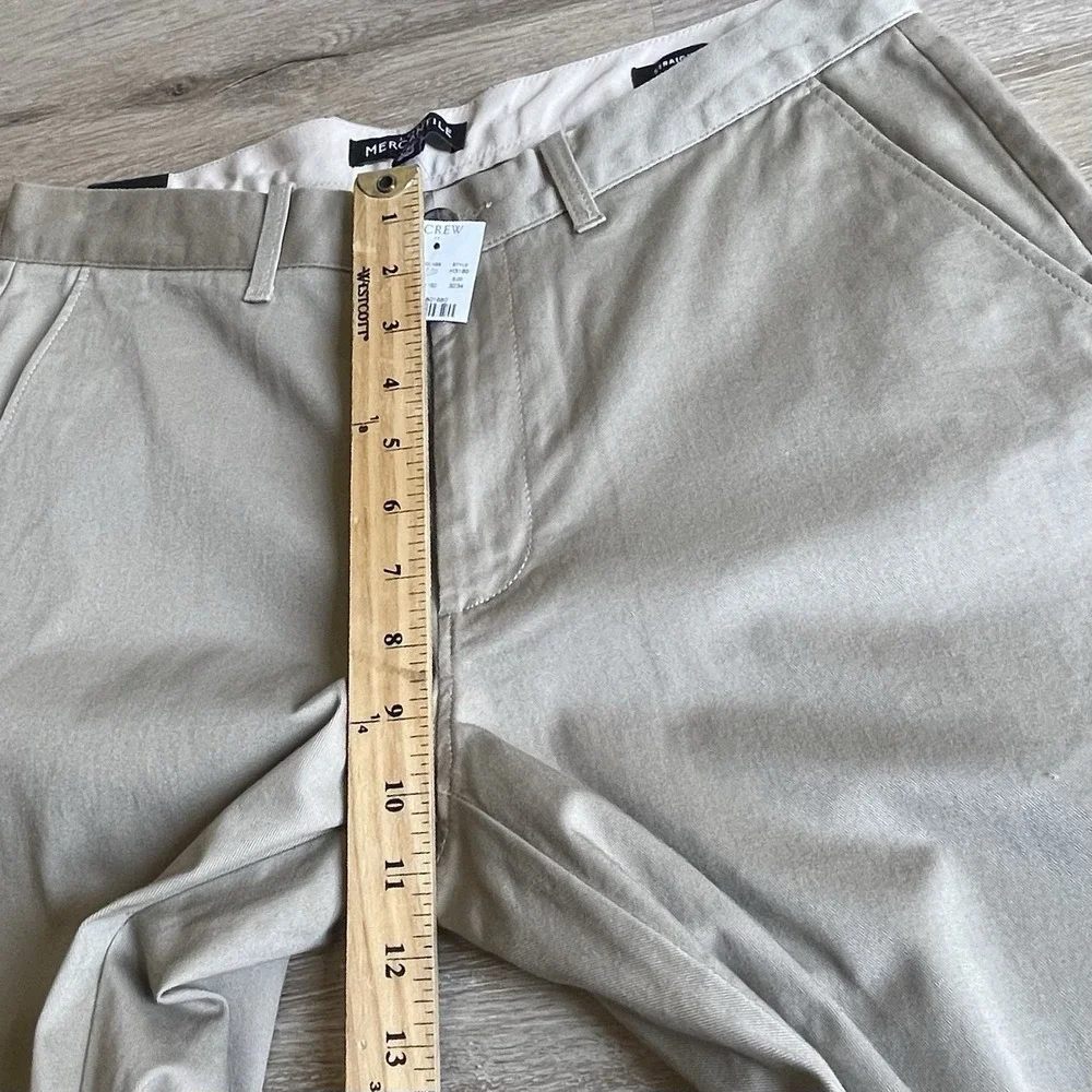NWT J.Crew Mercantile Mens Classic Tan Flex Chino Pants 32x34